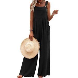 Women's Casual Overalls Loose Wide Leg Jumpsuit Summer Boho Baggy Romper